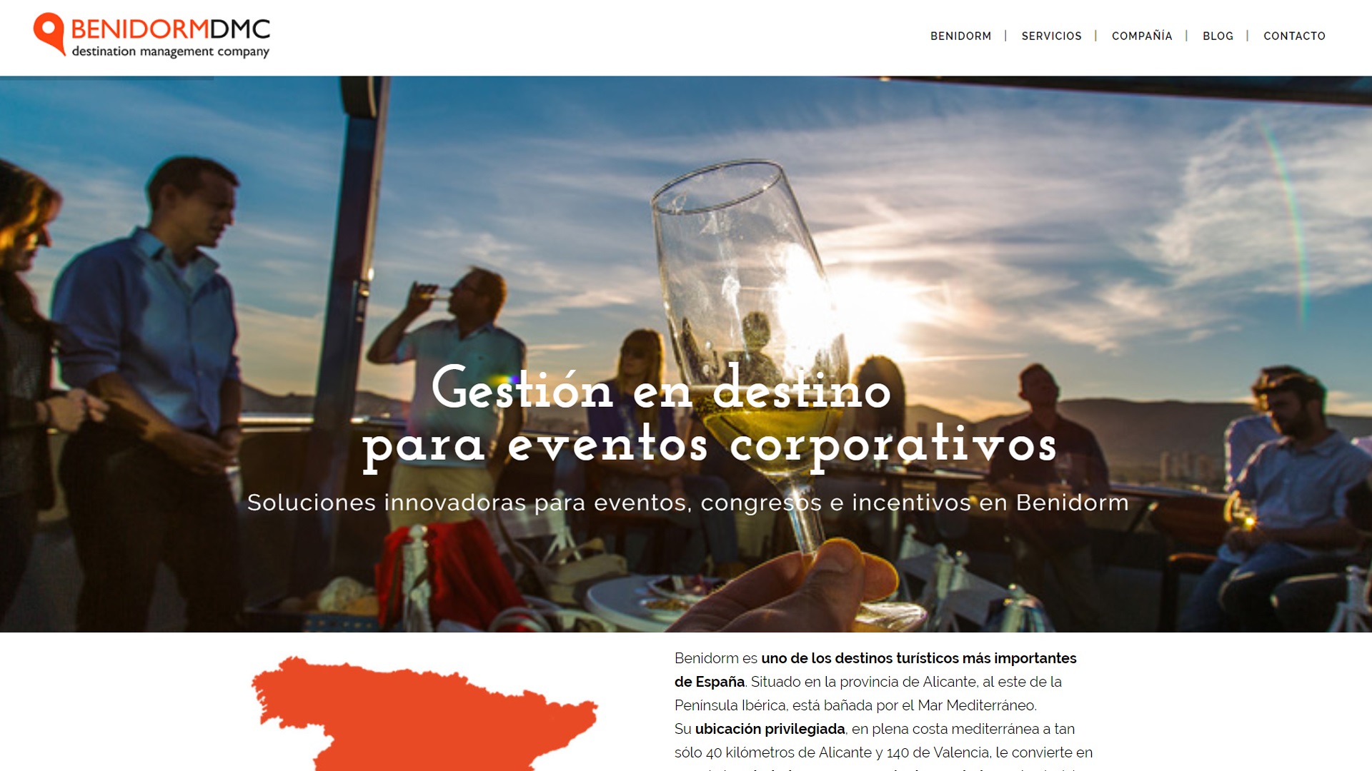 Página web Benidorm DMC